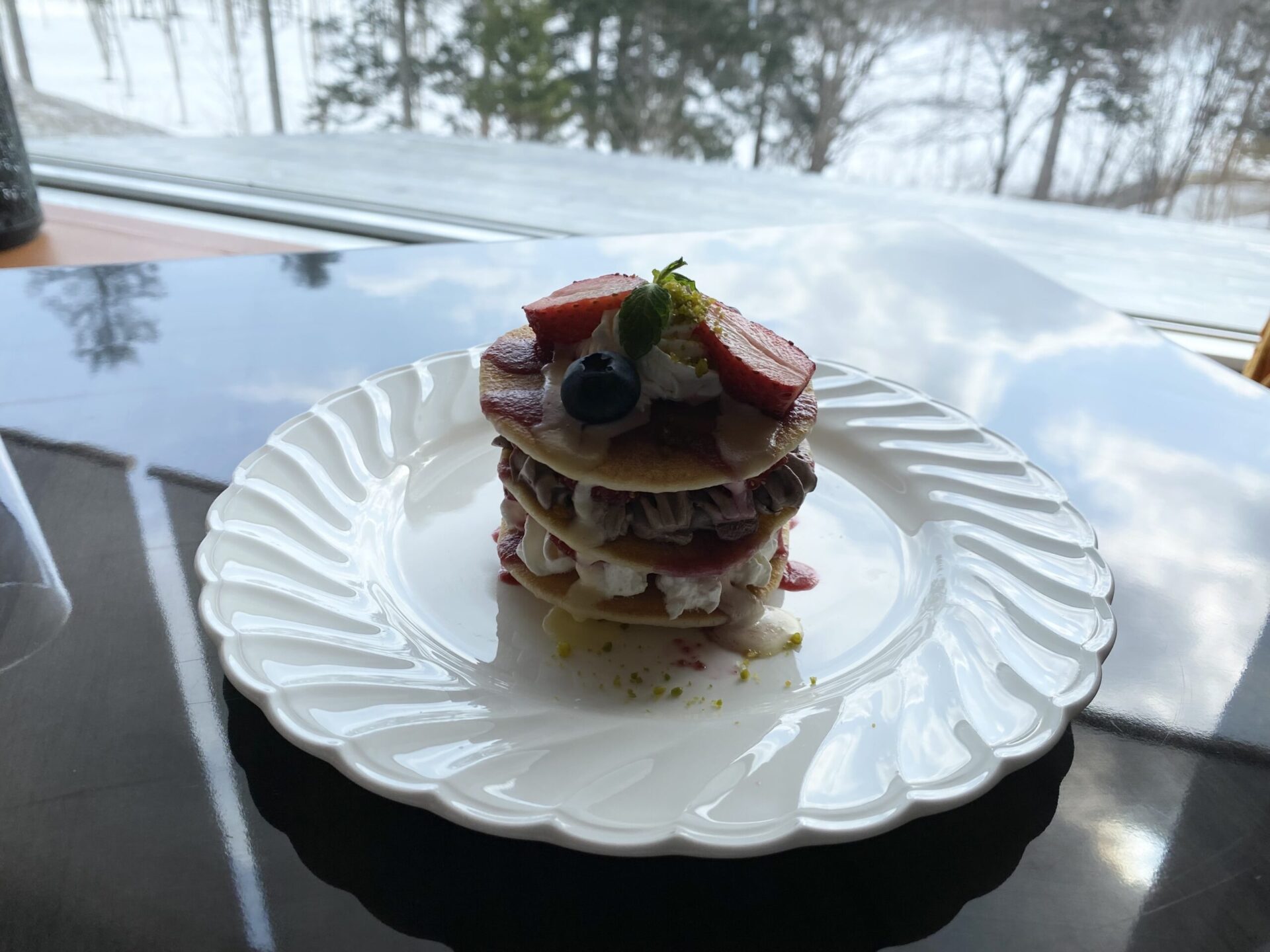 ヒルトンーニセコーレストランー朝食ーパンケーキ