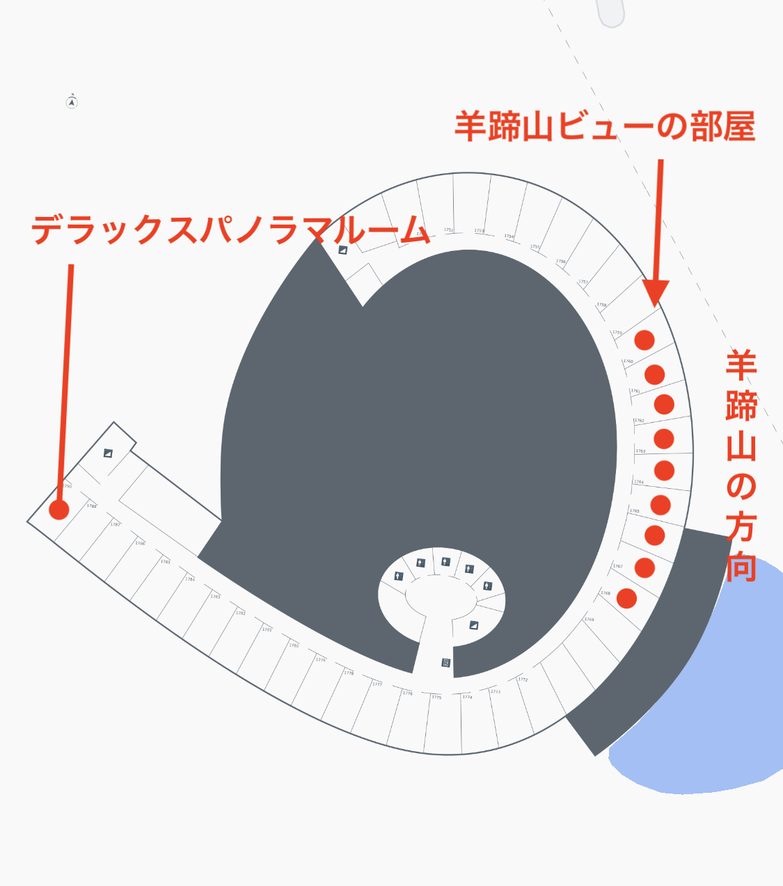 ヒルトンーニセコー羊蹄山見える部屋